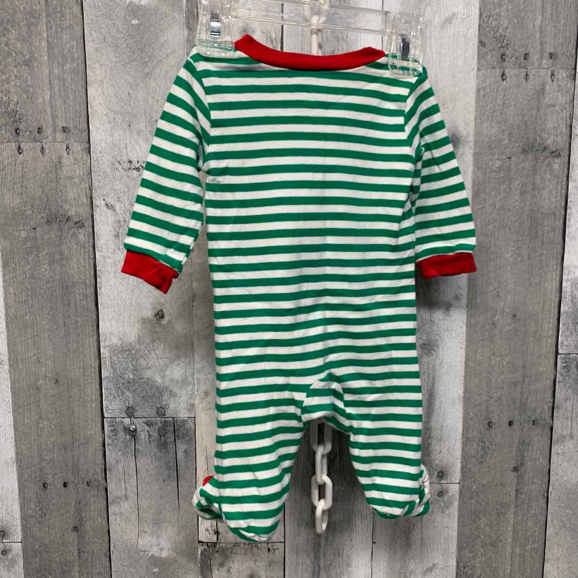 Size 3 Months Green/Red Carter's Footy PJs