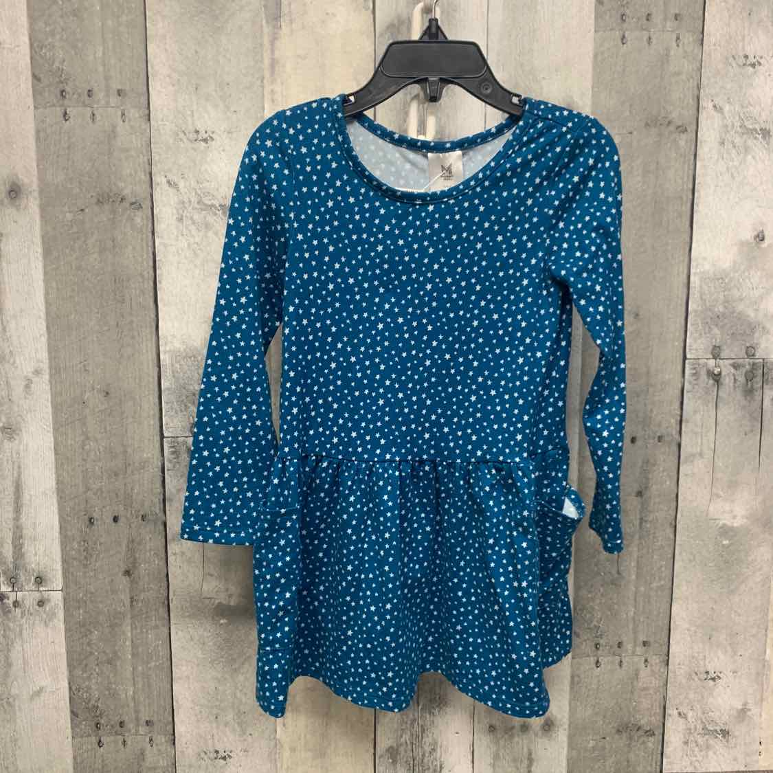 Size 3T Blue Print Members Mark LS Dress