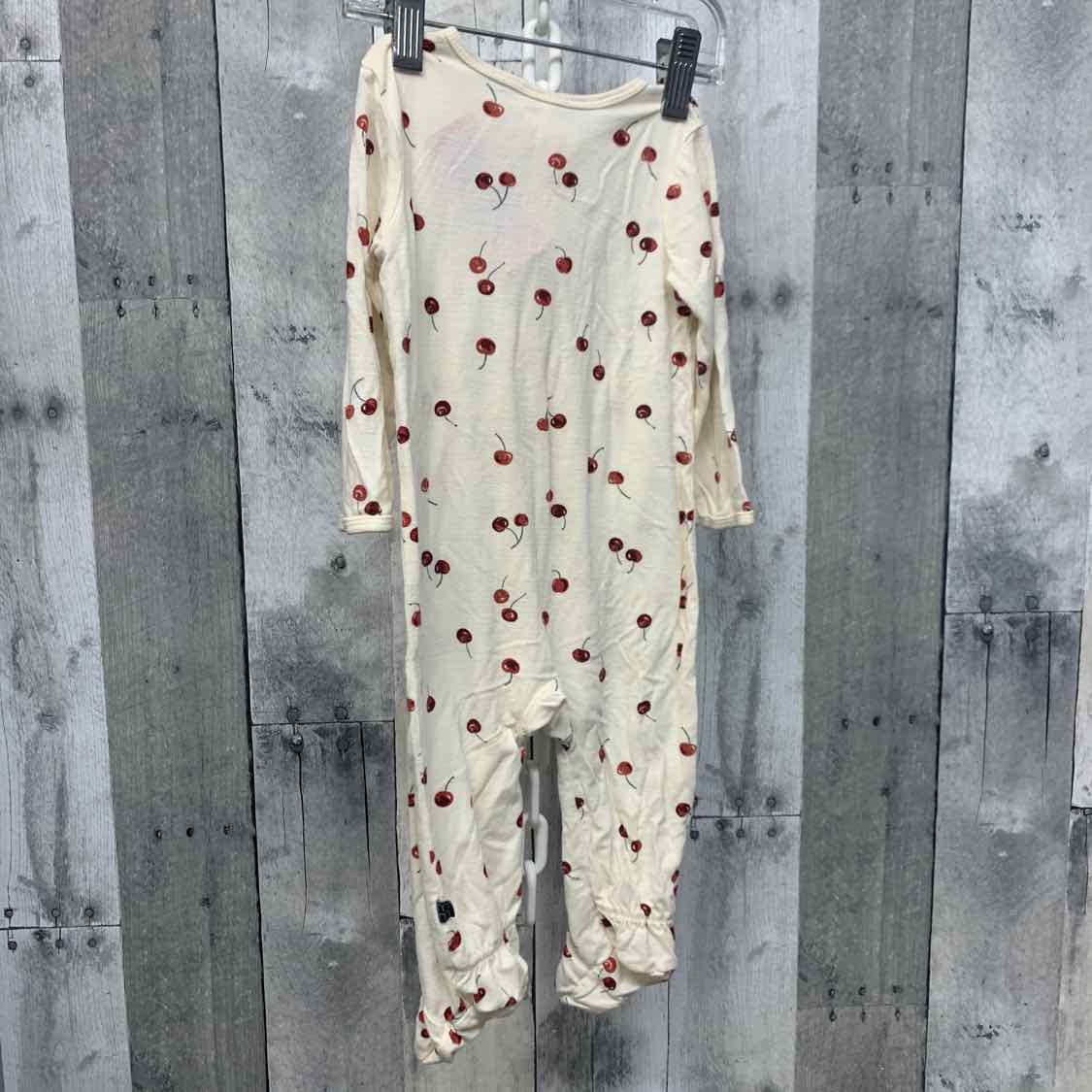Size 3-6 Months White/Red Modern Moments by Gerber Footy PJs