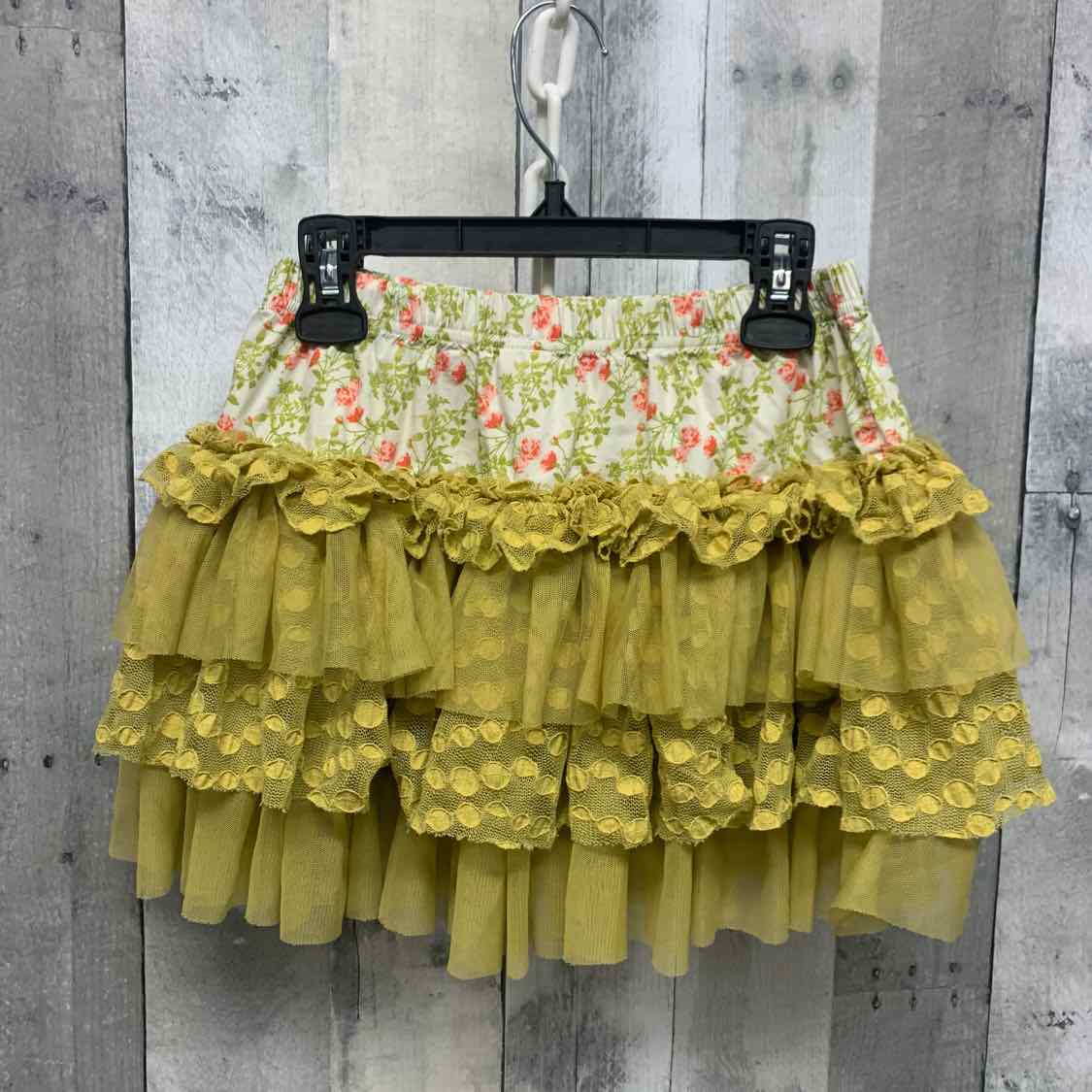 Size 6 White/Green Matilda Jane Skirt