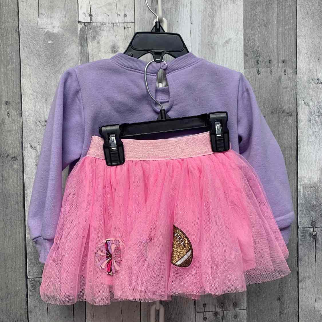 Size 2T Purple/Pink Rare Editions Shirt/Skirt