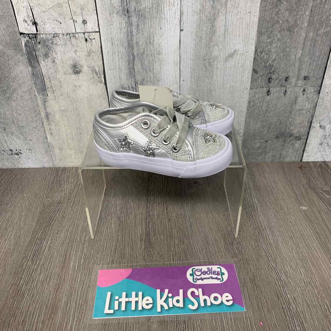 Size 5 Silver/White B Brand Sneakers