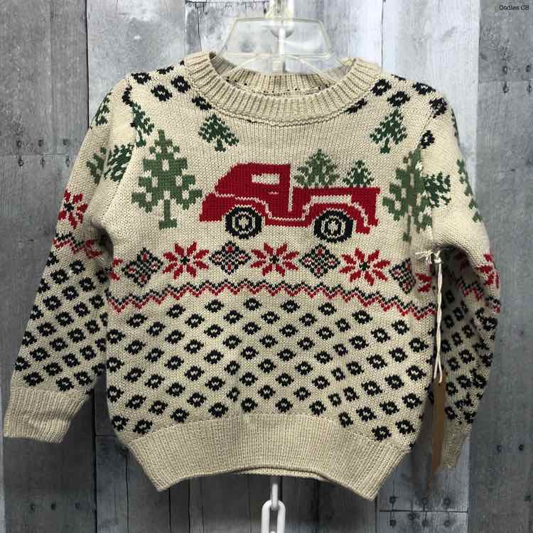 Size 2T Tan Graphic B Brand Sweater - Outer