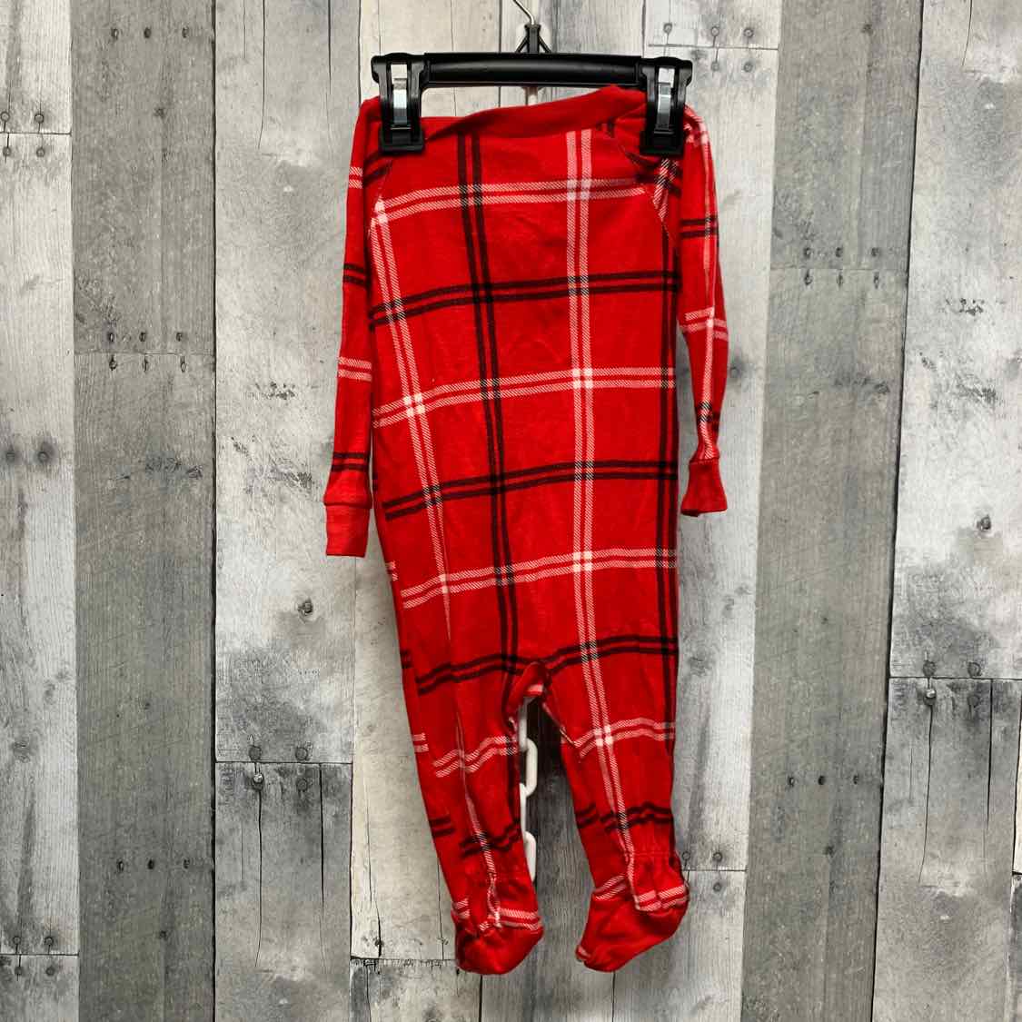 Size 3-6 Months Red/Black Holiday Brands Footy PJs