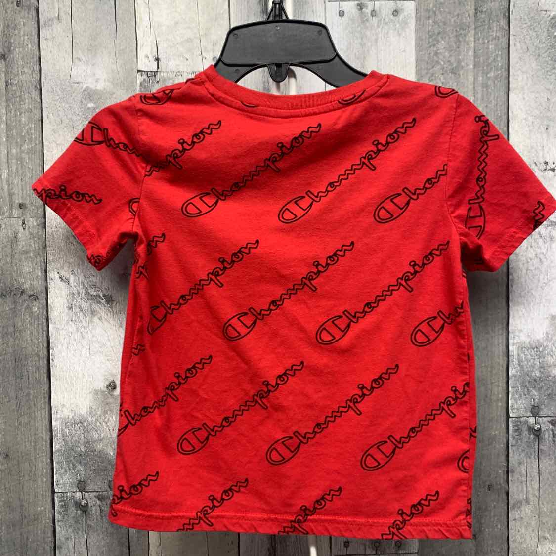 Size 6 Red Print Champion T Shirt