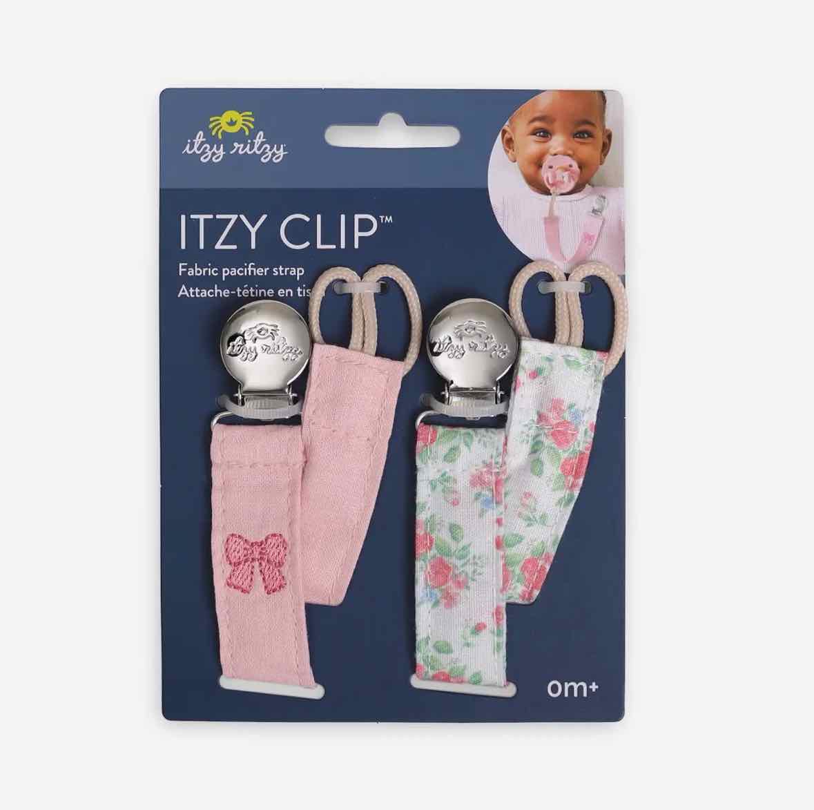 2pk Itzy Clip Fabric Pacifier Strap - More Options - OodlesCB