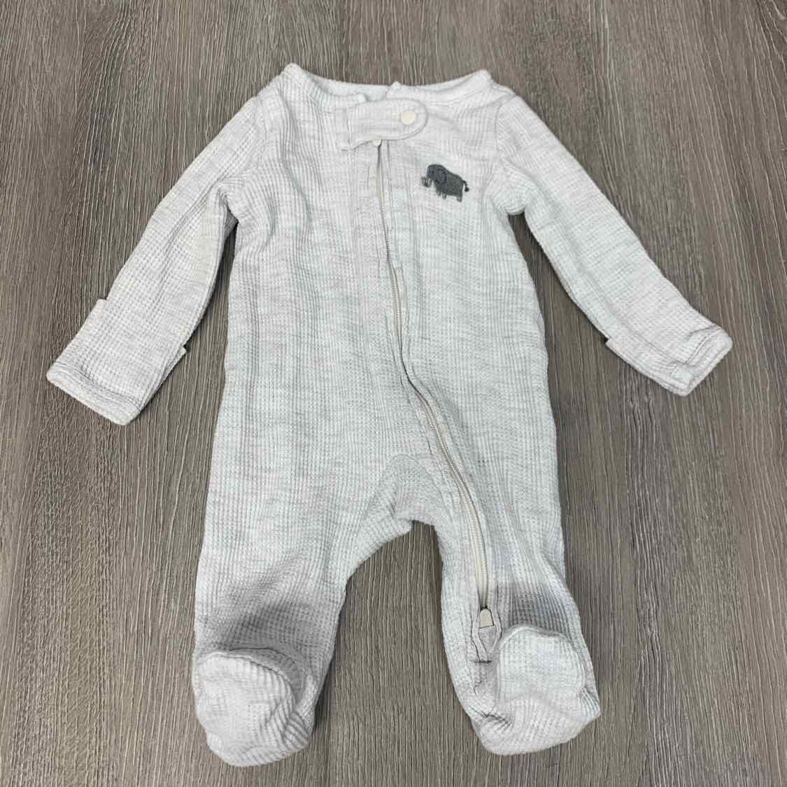 Size Preemie Gray Just One You Footy PJs