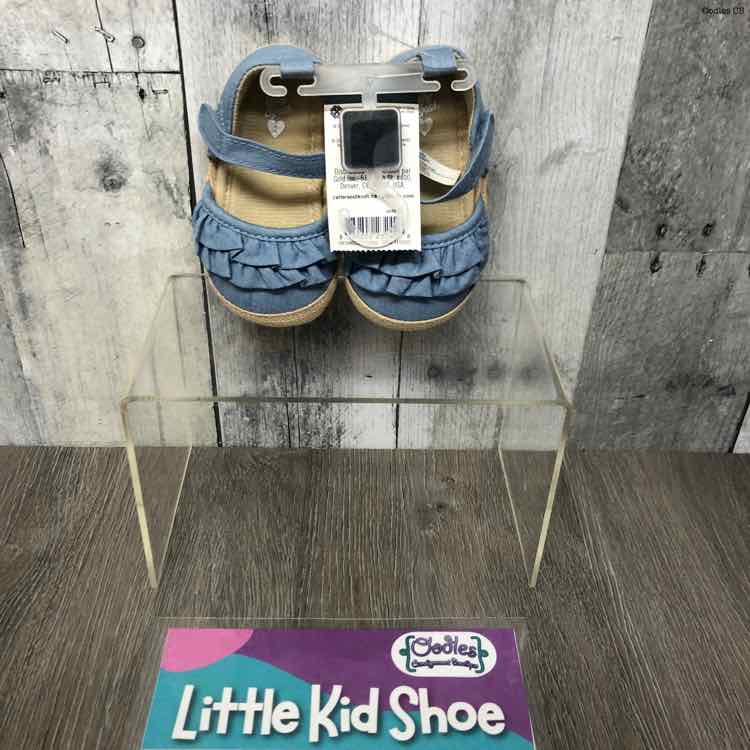 Size 2 Denim/Tan Osh Kosh Soft Sole Shoes