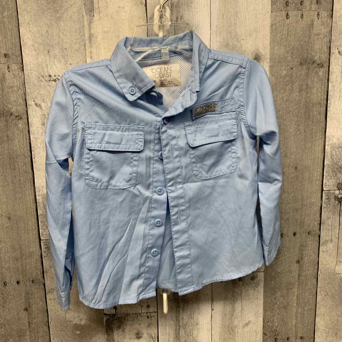 Size 2T Blue B Brand LS Button Up