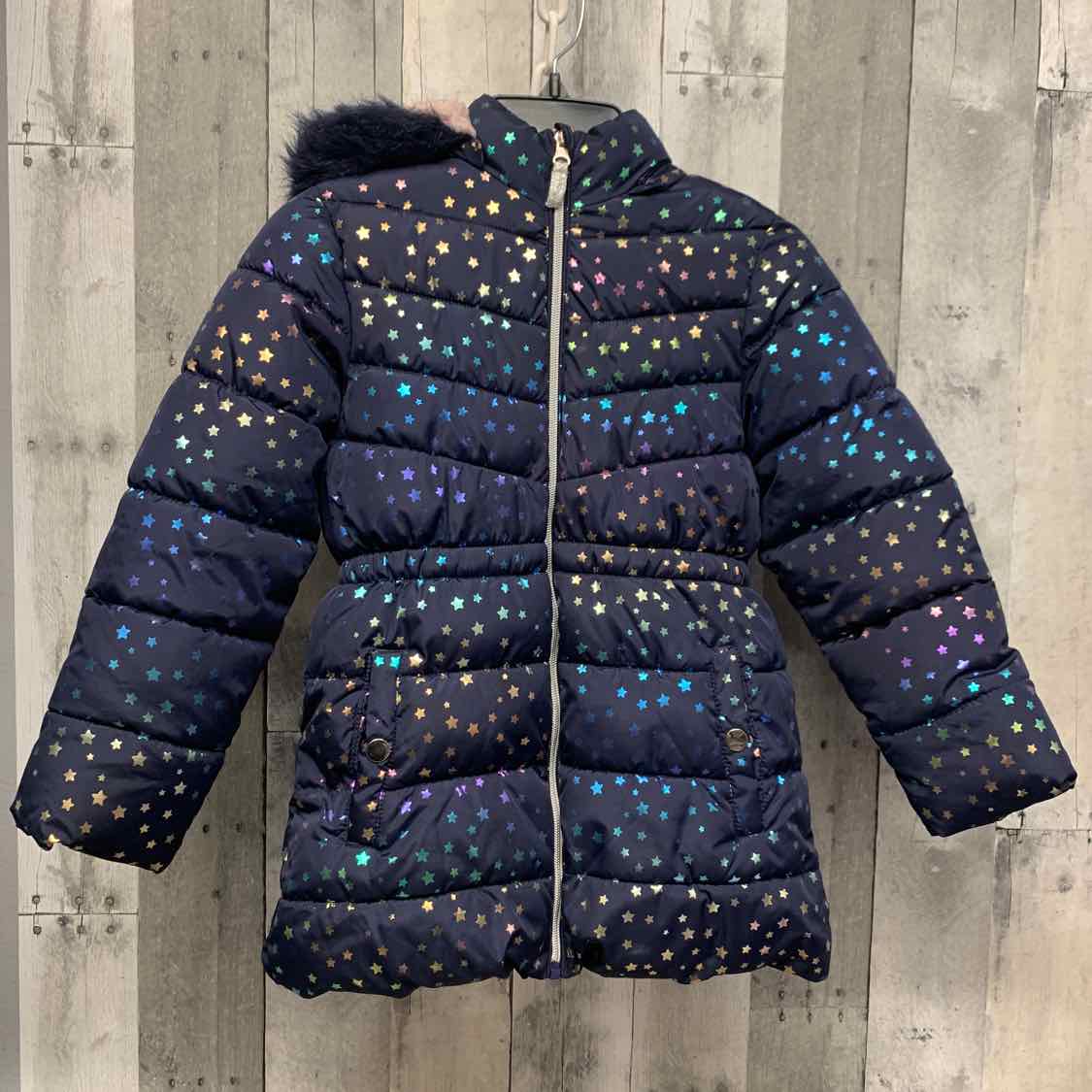 Size 7 Navy/Pink Members Mark Snow Jacket