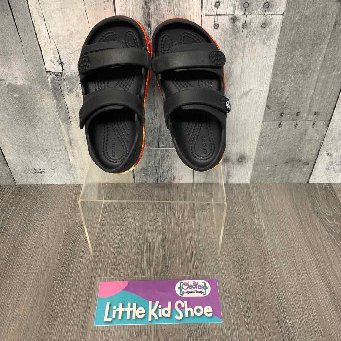 Size 10 Black/Red Crocs Sandals