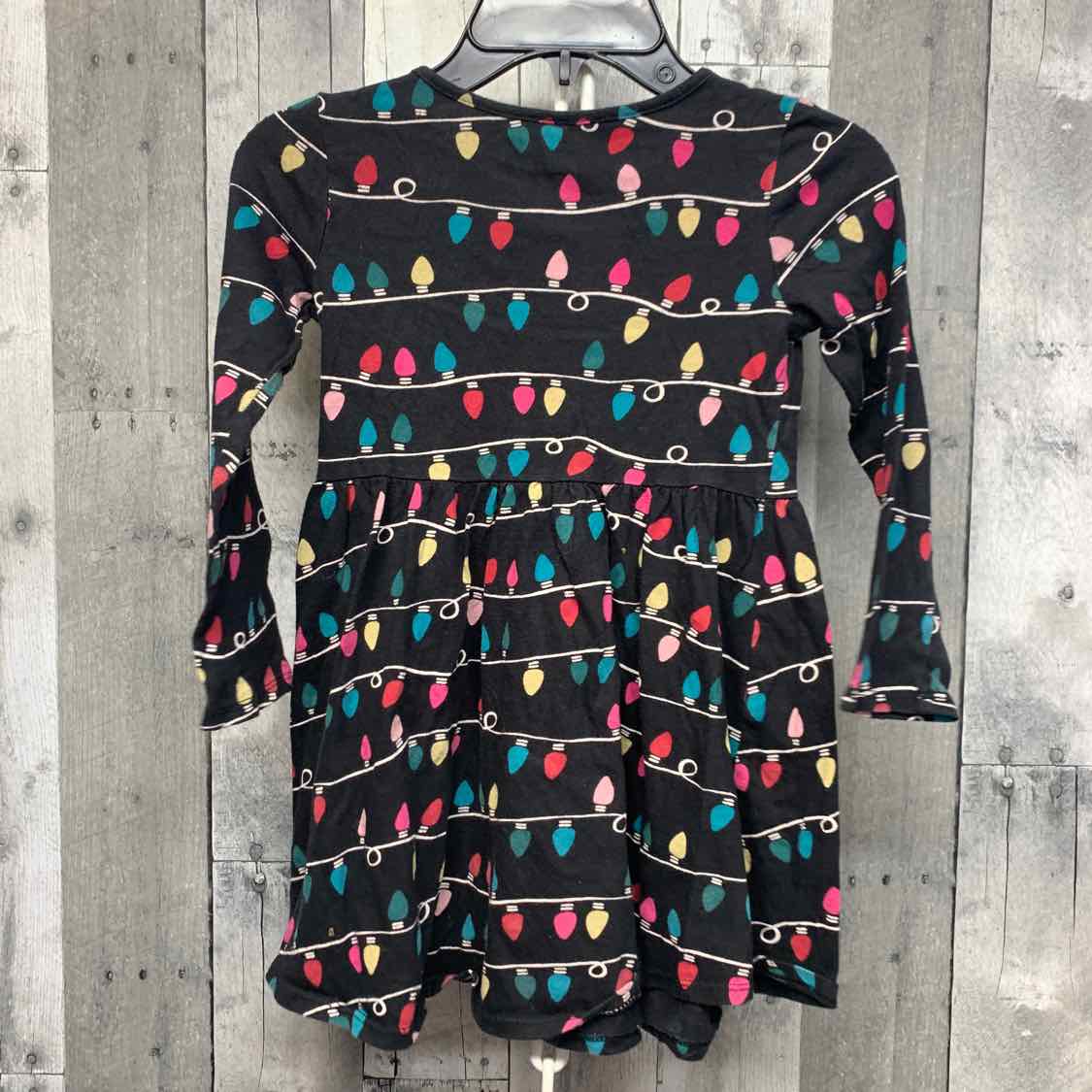 Size 5 Black Graphic Jumping Beans LS Dress