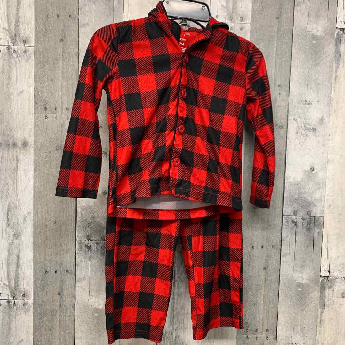 Size 4 Red/Black Carter's 2pc PJs