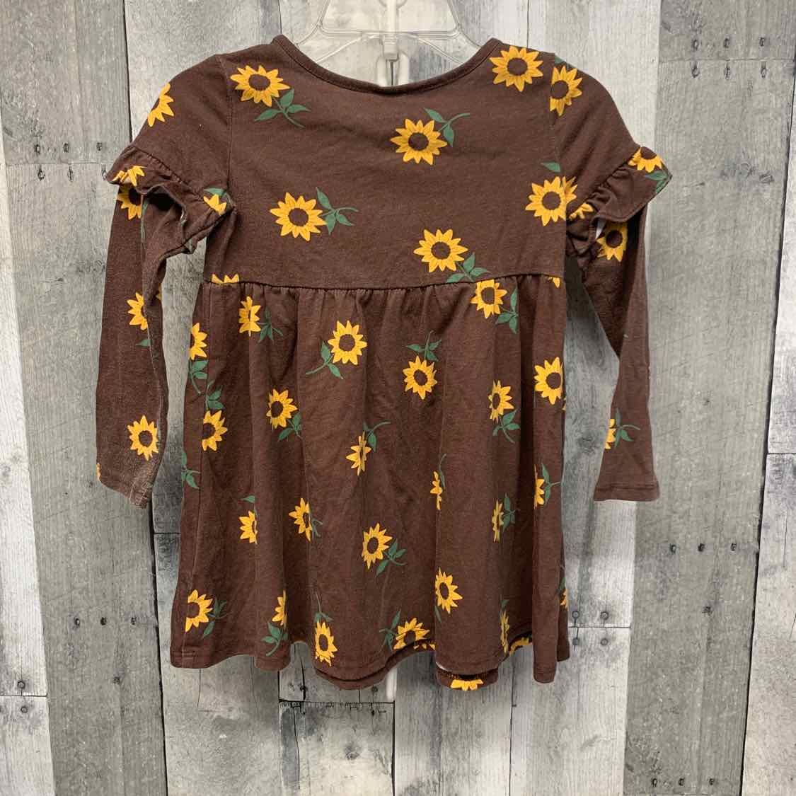 Size 2T Brown Graphic Children's Place LS Dress