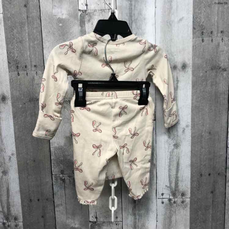 Size 0-3 Months Ivory/Pink Child of Mine Shirt/Leggings