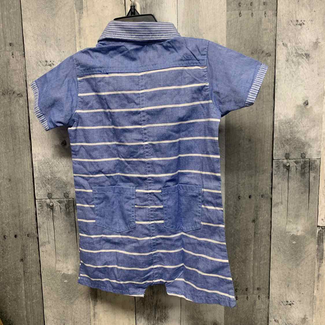 Size 24 Months Blue Striped US Polo Romper