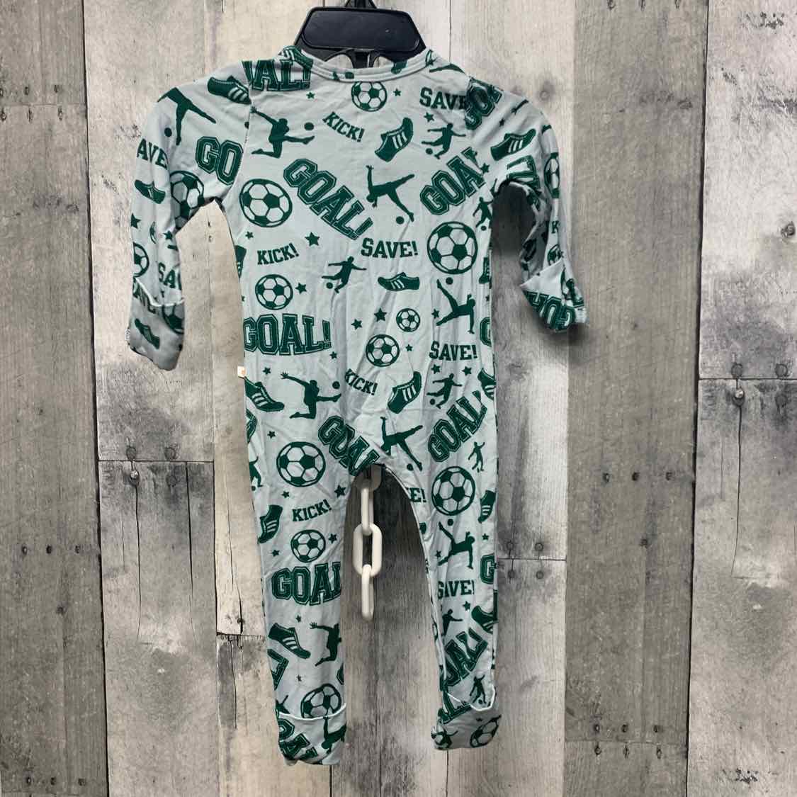 Size 3 Months Blue Print Name Brand Footy PJs