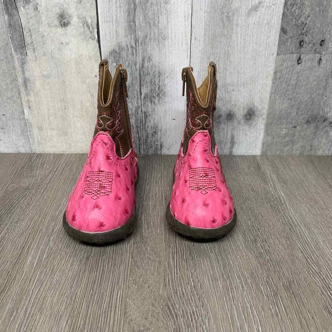 Size 4 Pink/Brown Roper Boots