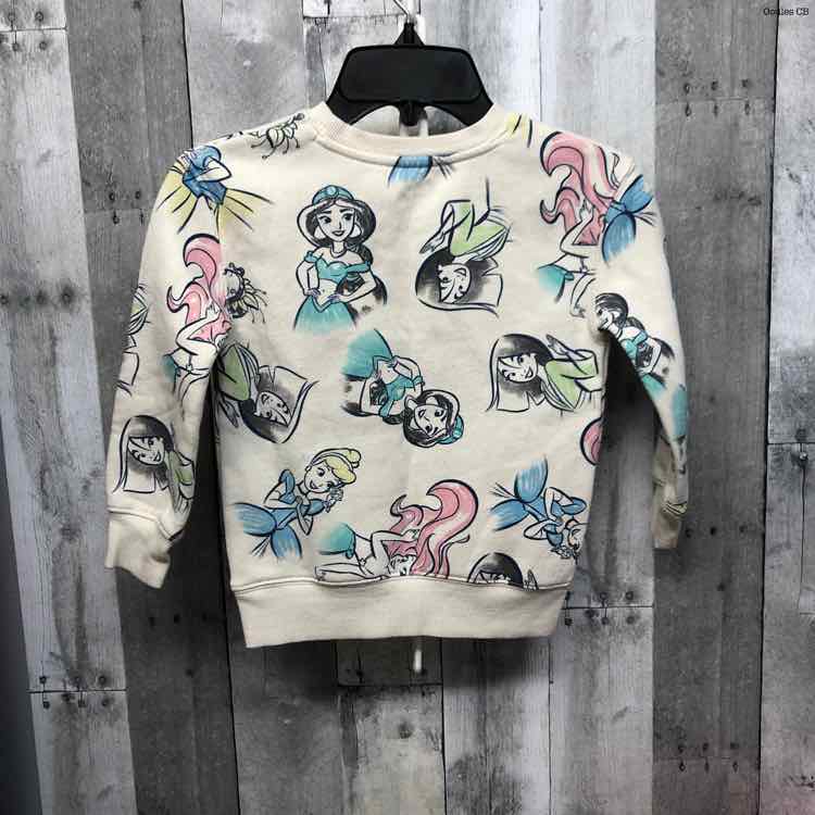 Size 4T White/Pink Disney Pull Over