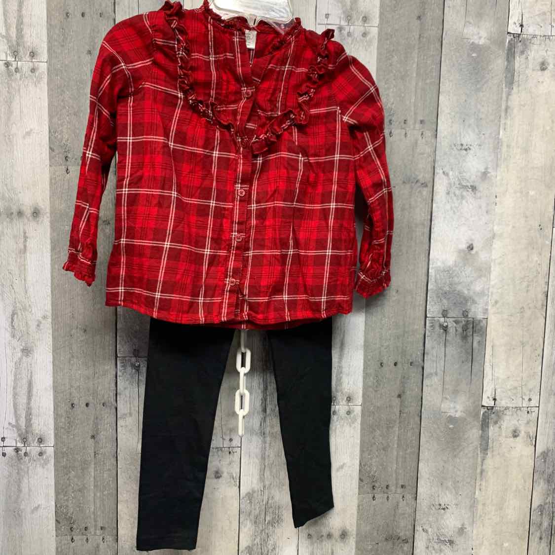 Size 5/6 Red/Black B Brand Shirt/Leggings