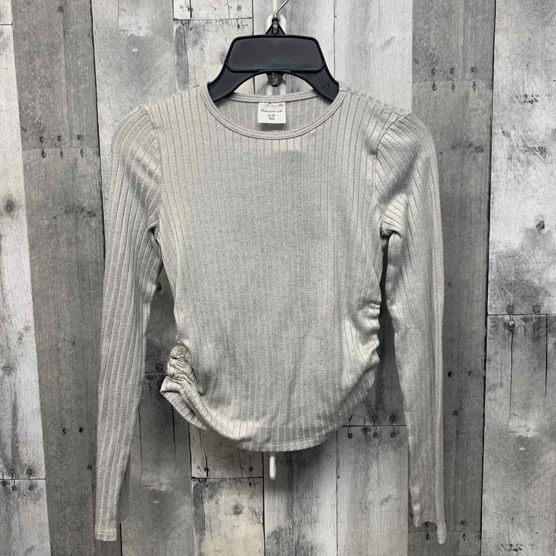 Size 9/10 Gray Abercrombie Long Sleeve Shirt