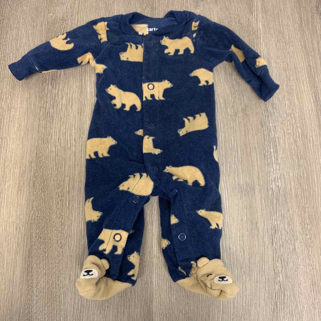 Size Preemie Navy Print Simple Joys Footy PJs