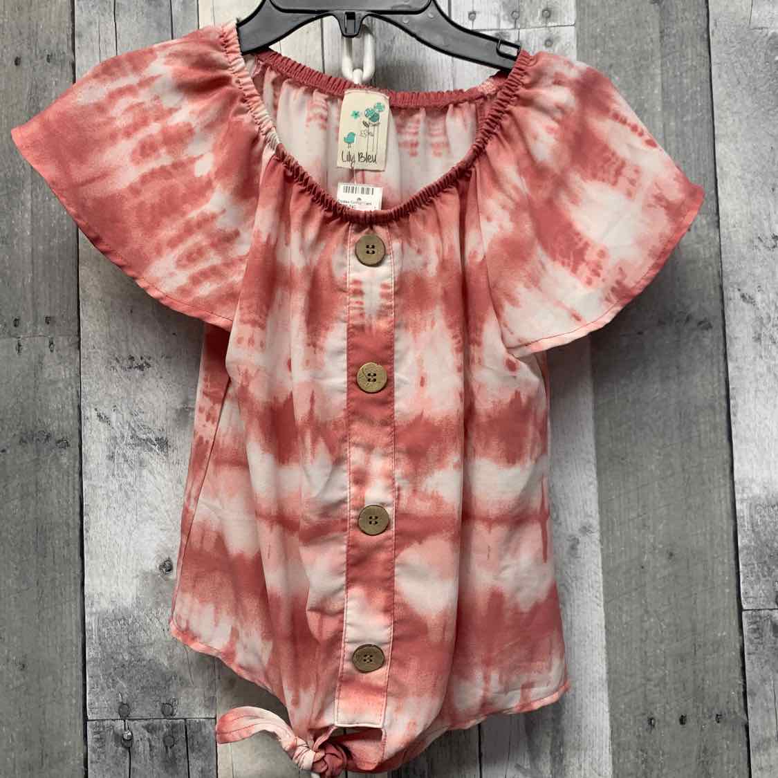 Size Small Pink/White Lily Bleu Short Sleeve Shirt - OodlesCB