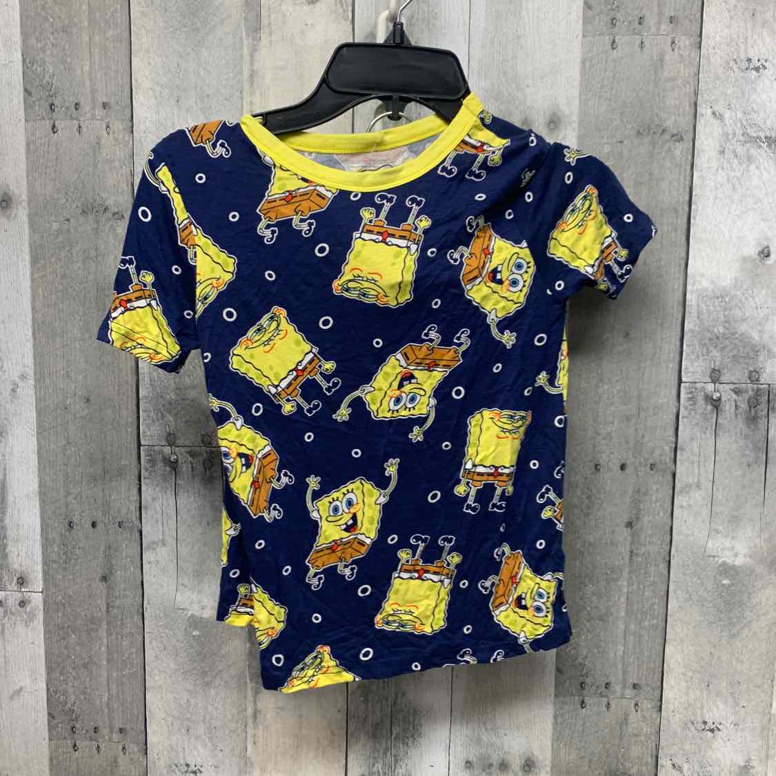 Size 8 Navy/Yellow Bamboo 2pc PJs