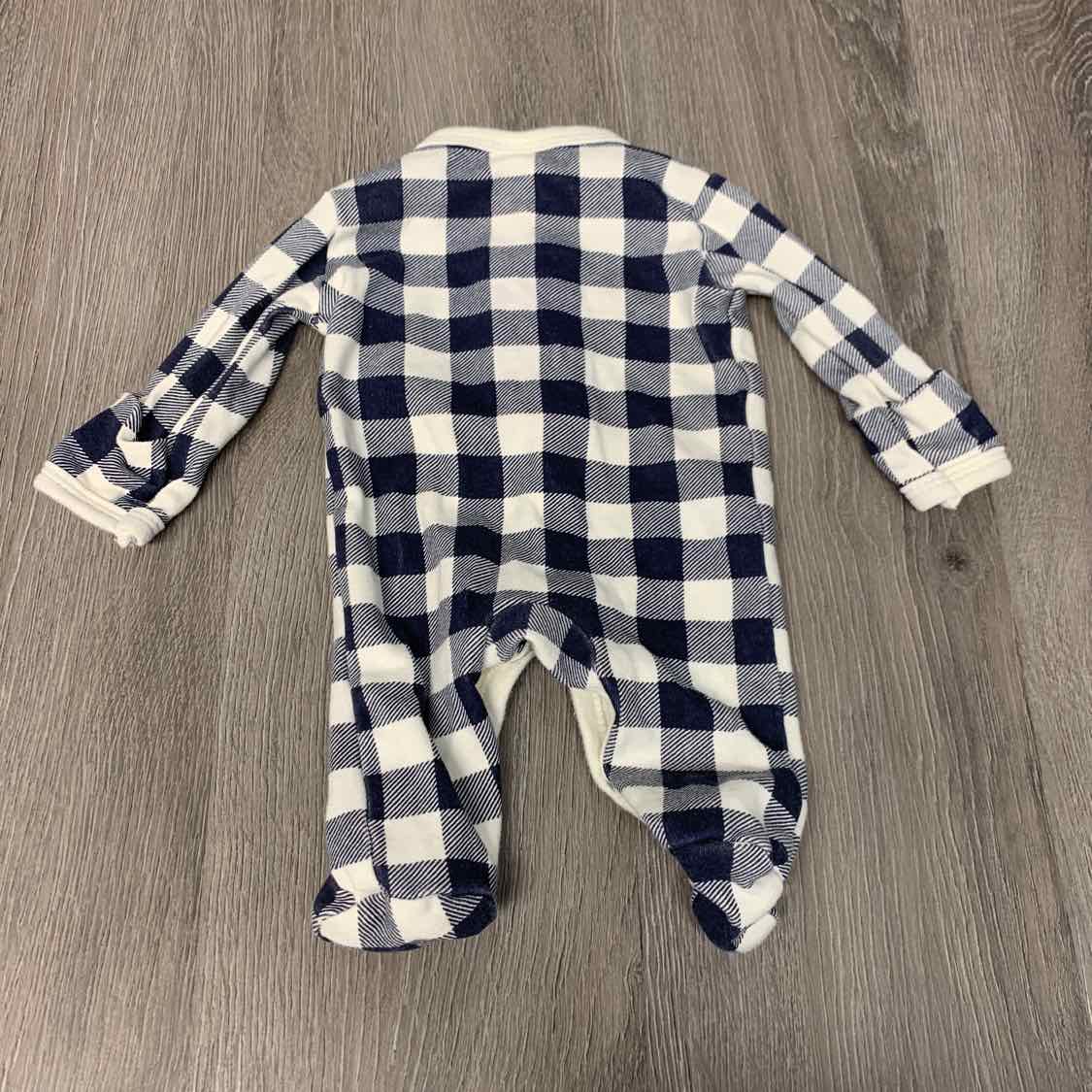 Size Preemie Blue/White B Brand Footy PJs - OodlesCB