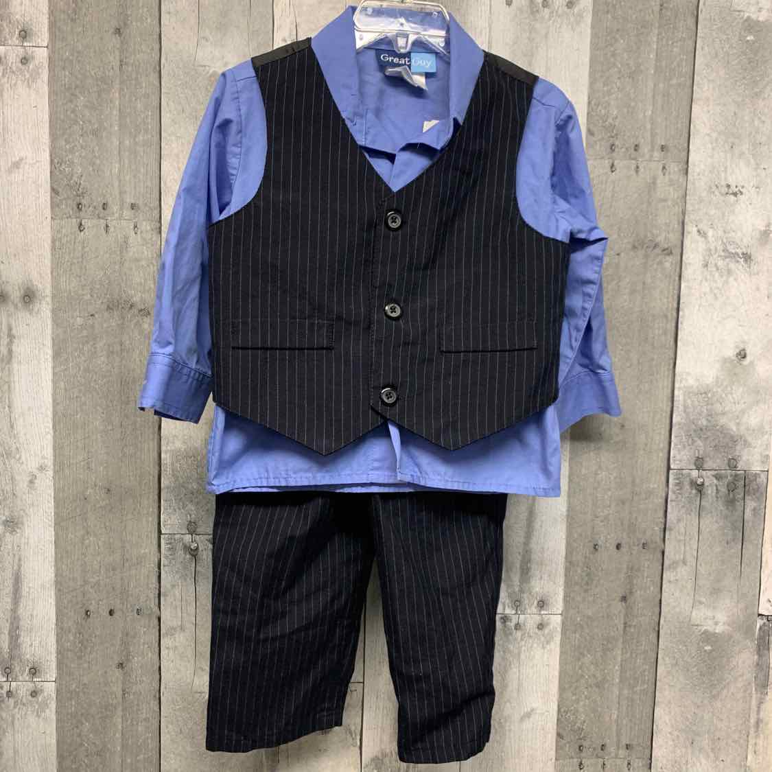 Size 2T Blue/Black B Brand 2pc+ Suit