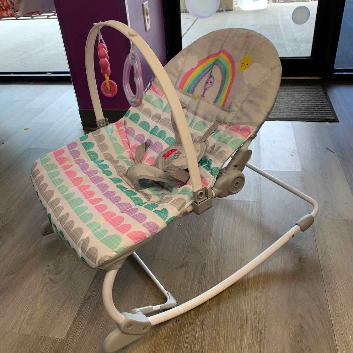 Bright Starts Gray/Purple Rocker