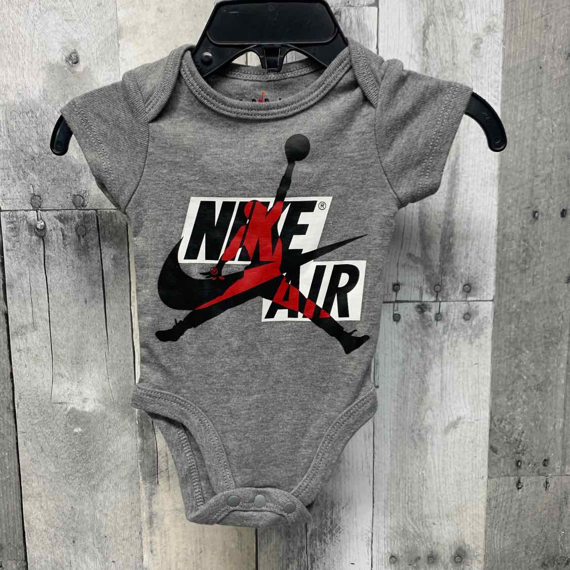 Size 3 Months Gray/Red Sport Brand Bodysuit