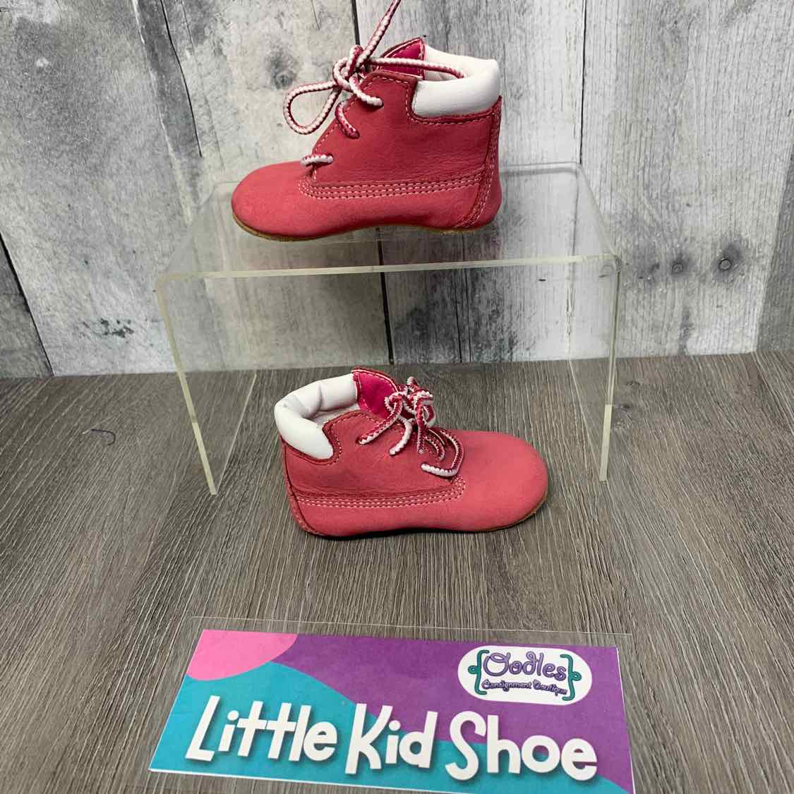 Size 1 Pink Timberland Soft Sole Shoes