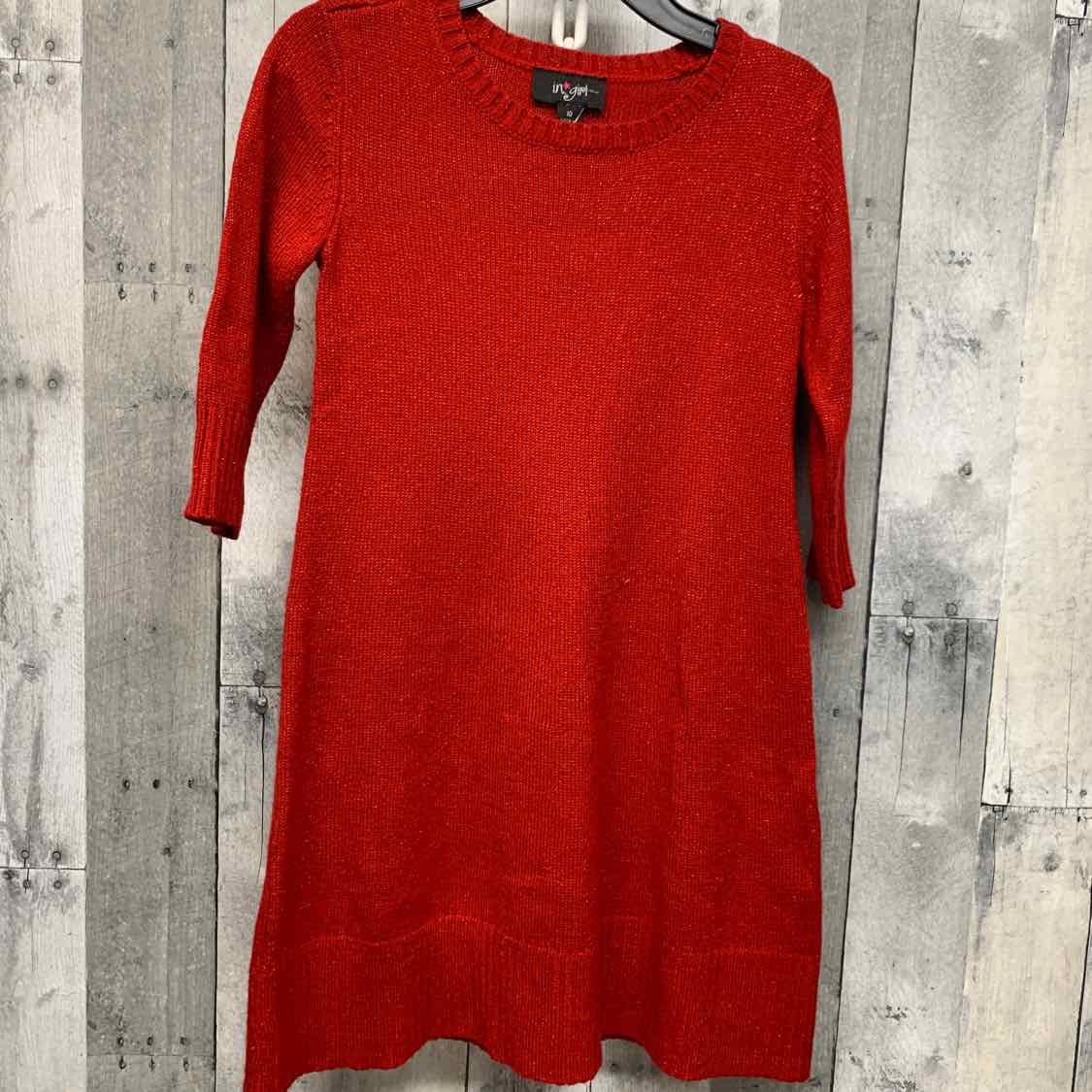 Size 10 Red B Brand LS Dress