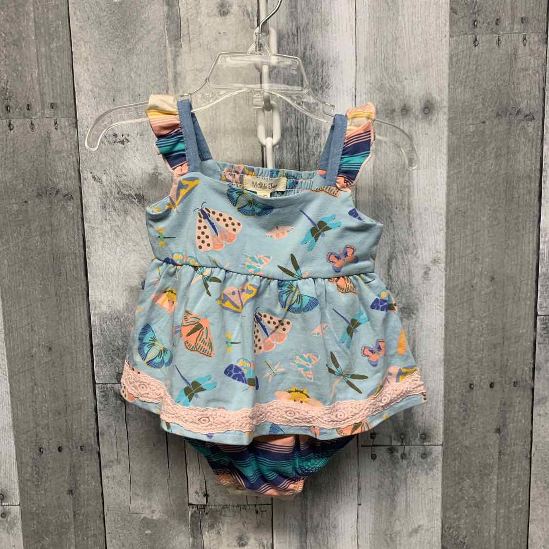 Size 6-12 Months Blue Print Matilda Jane Romper