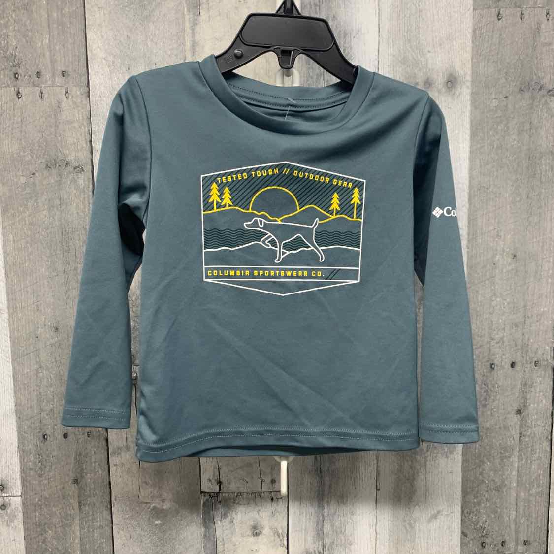 Size 3T Green/Yellow Columbia Sportswear Long Sleeve Shirt