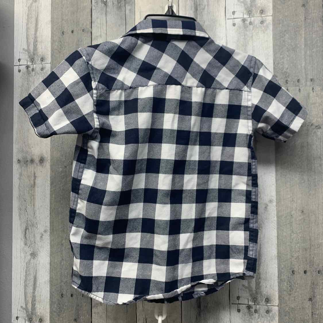 Size 5 Navy Plaid B Brand Button Up