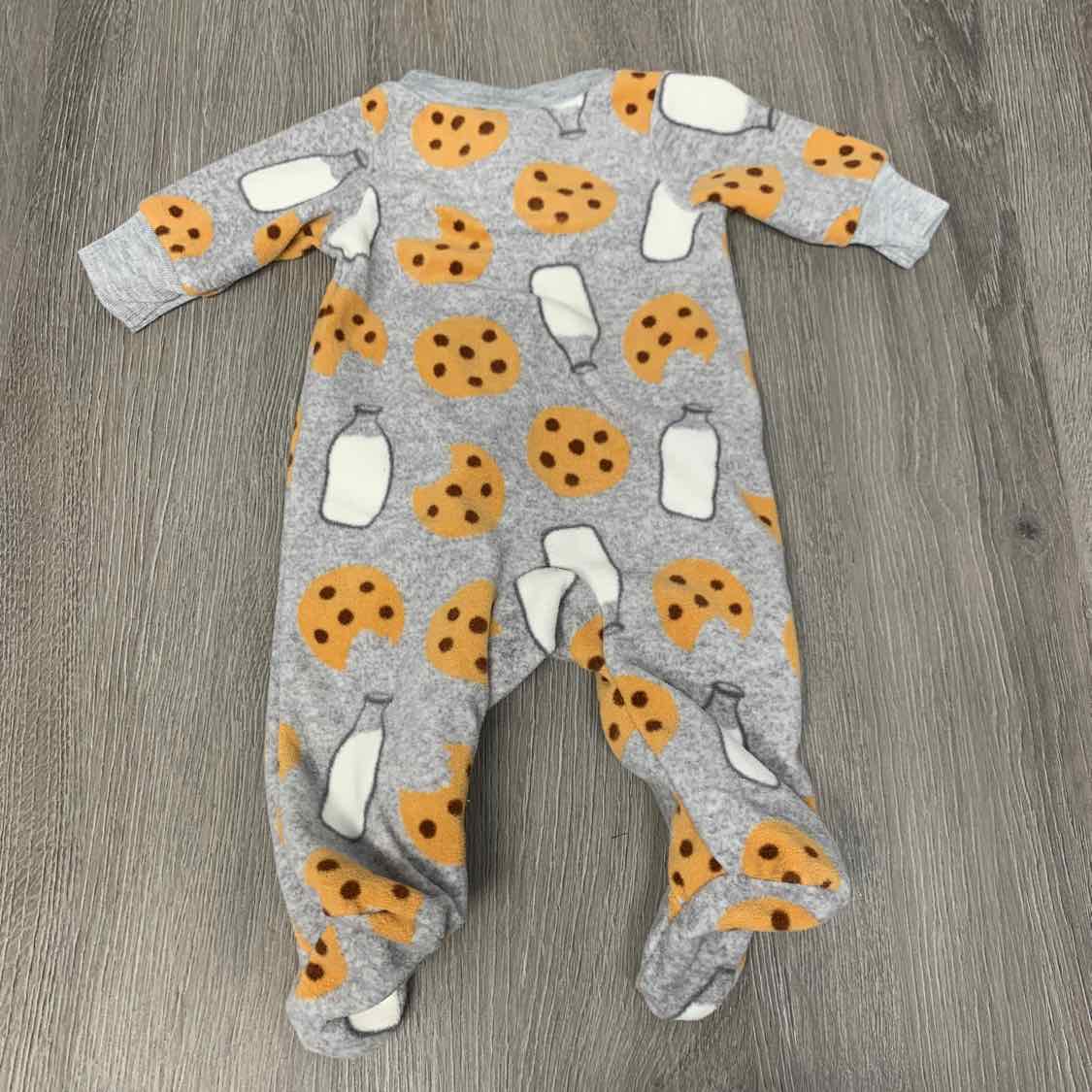 Size Preemie Gray Print Child of Mine Footy PJs