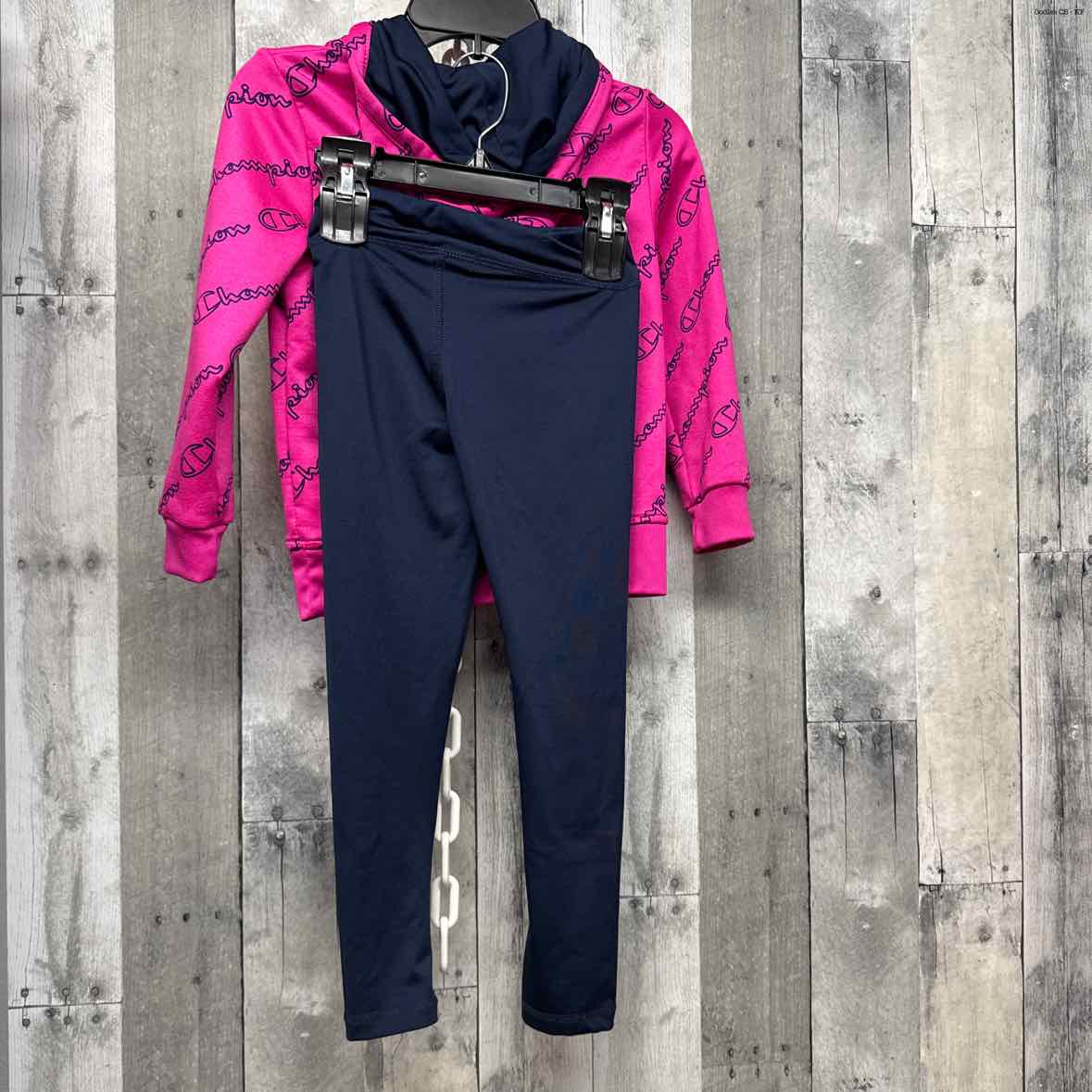 Size 5/6 Pink/Navy Champion Jacket/Pants
