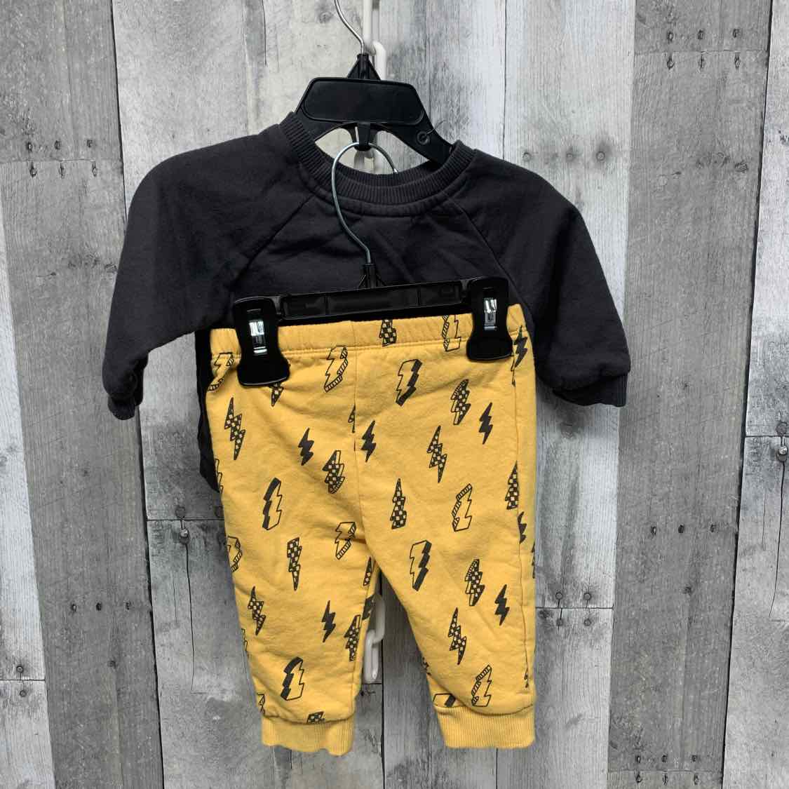 Size 3-6 Months Gray/Yellow Cat & Jack Shirt/Pants