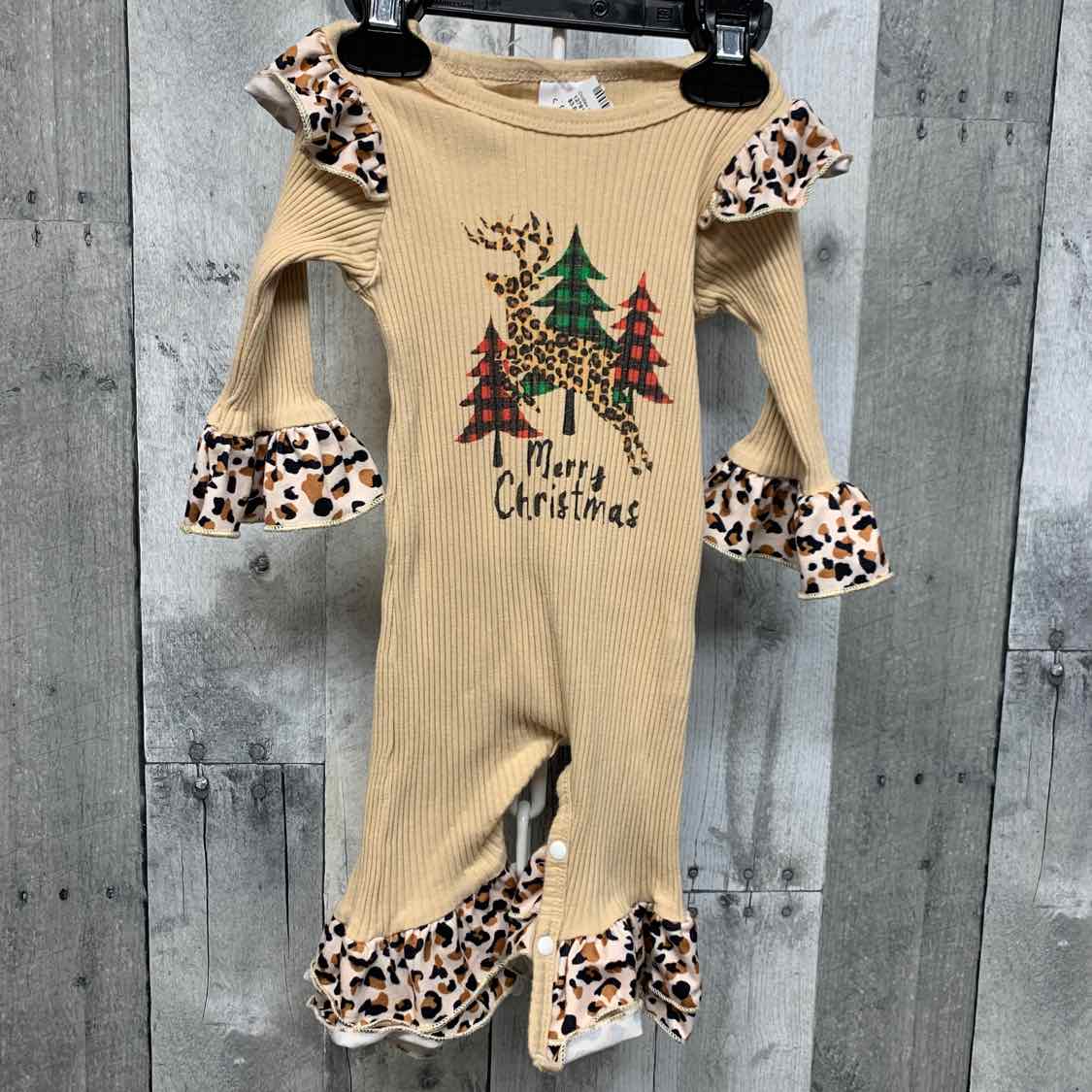 Size 0-3 Months Tan Graphic Mid Brand Romper