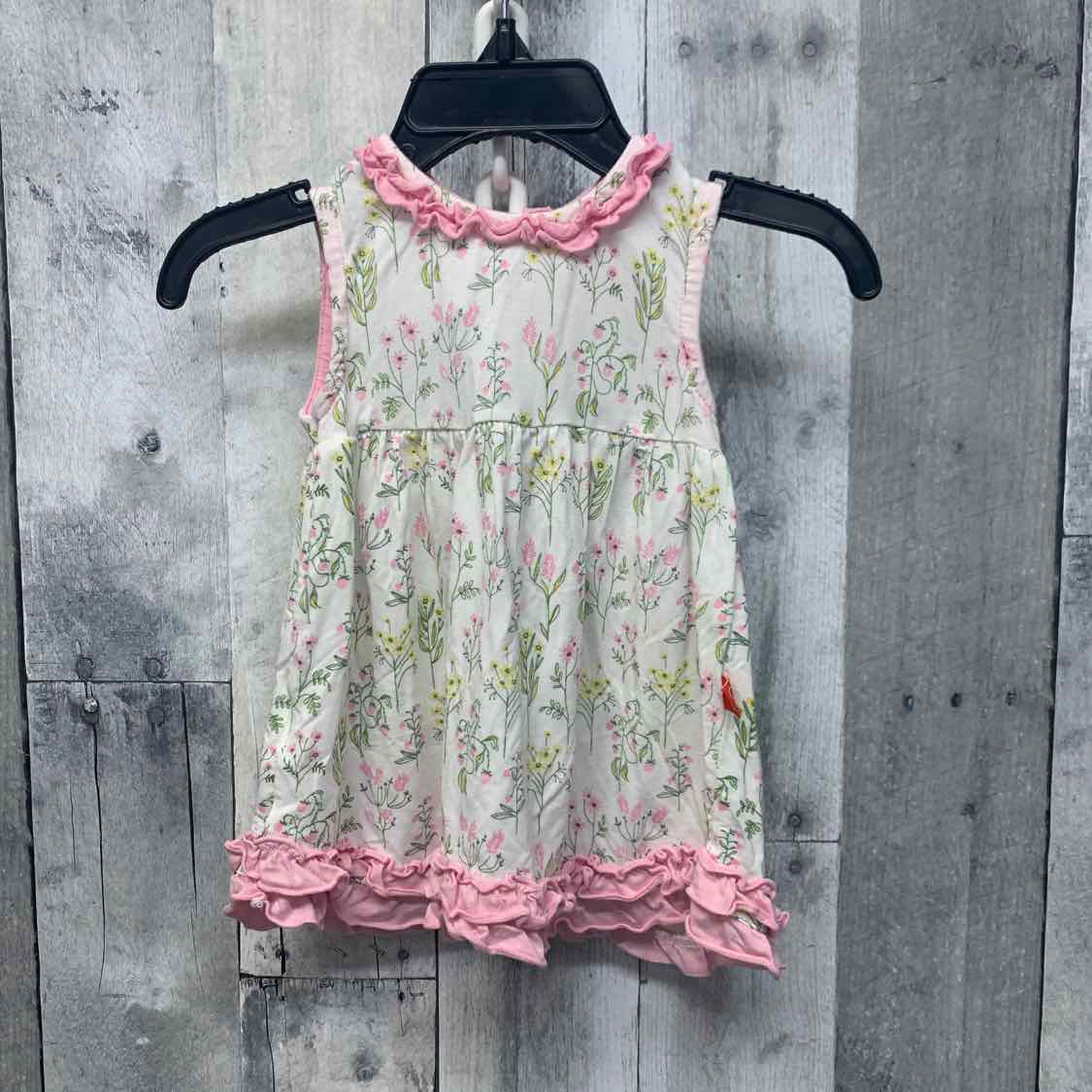 Size 6-9 Months White/Pink Boutique Brand Dress