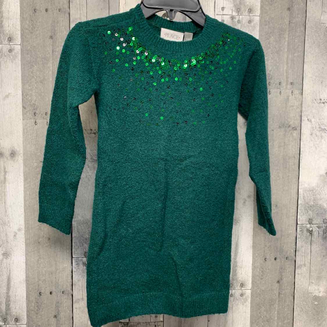 Size 5/6 Green Children's Place LS Dress