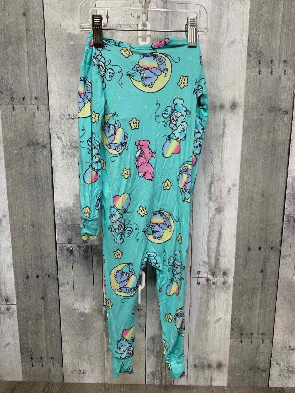 Size 2T Teal Print B Brand Footy PJs