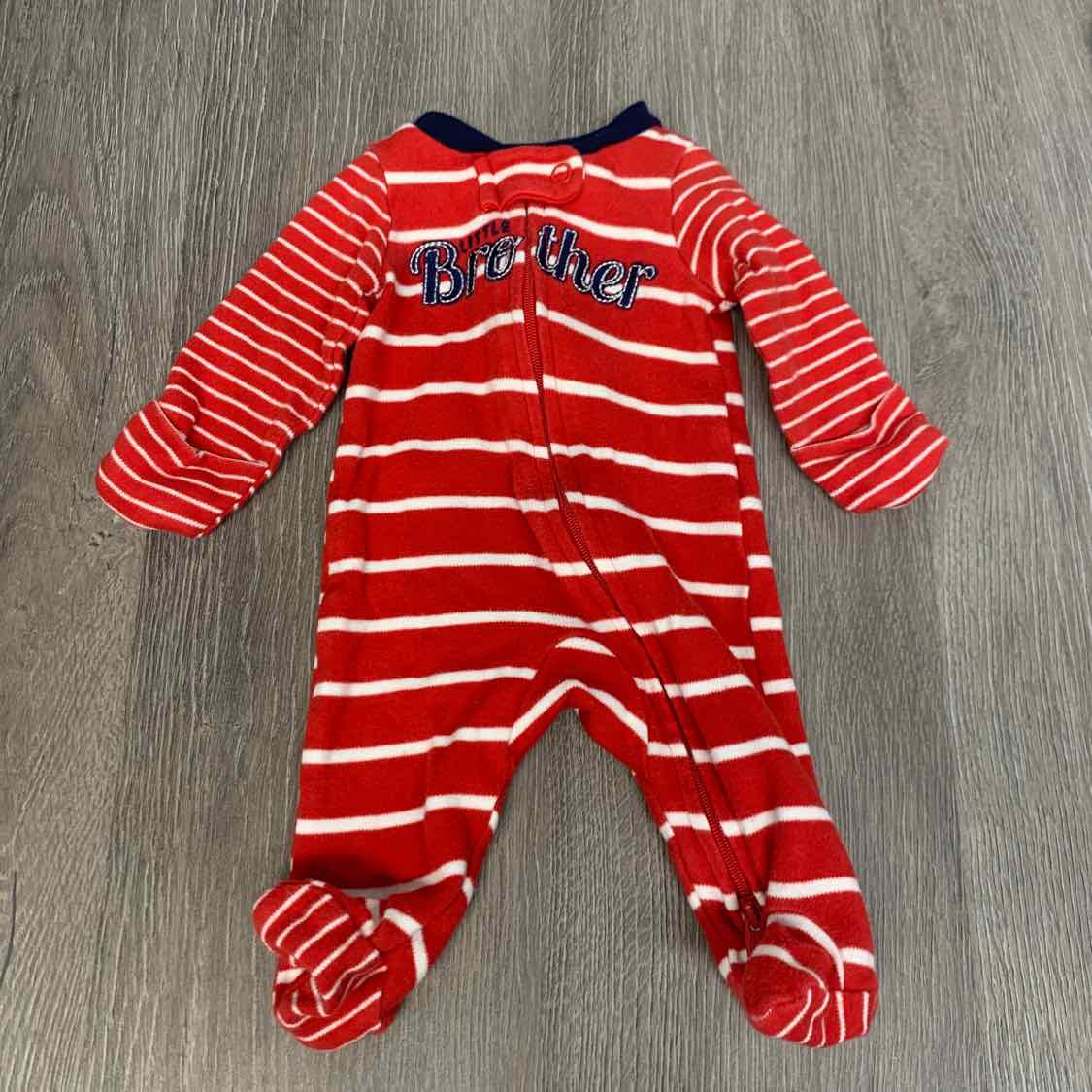 Size Preemie Red/Navy Carter's Footy PJs