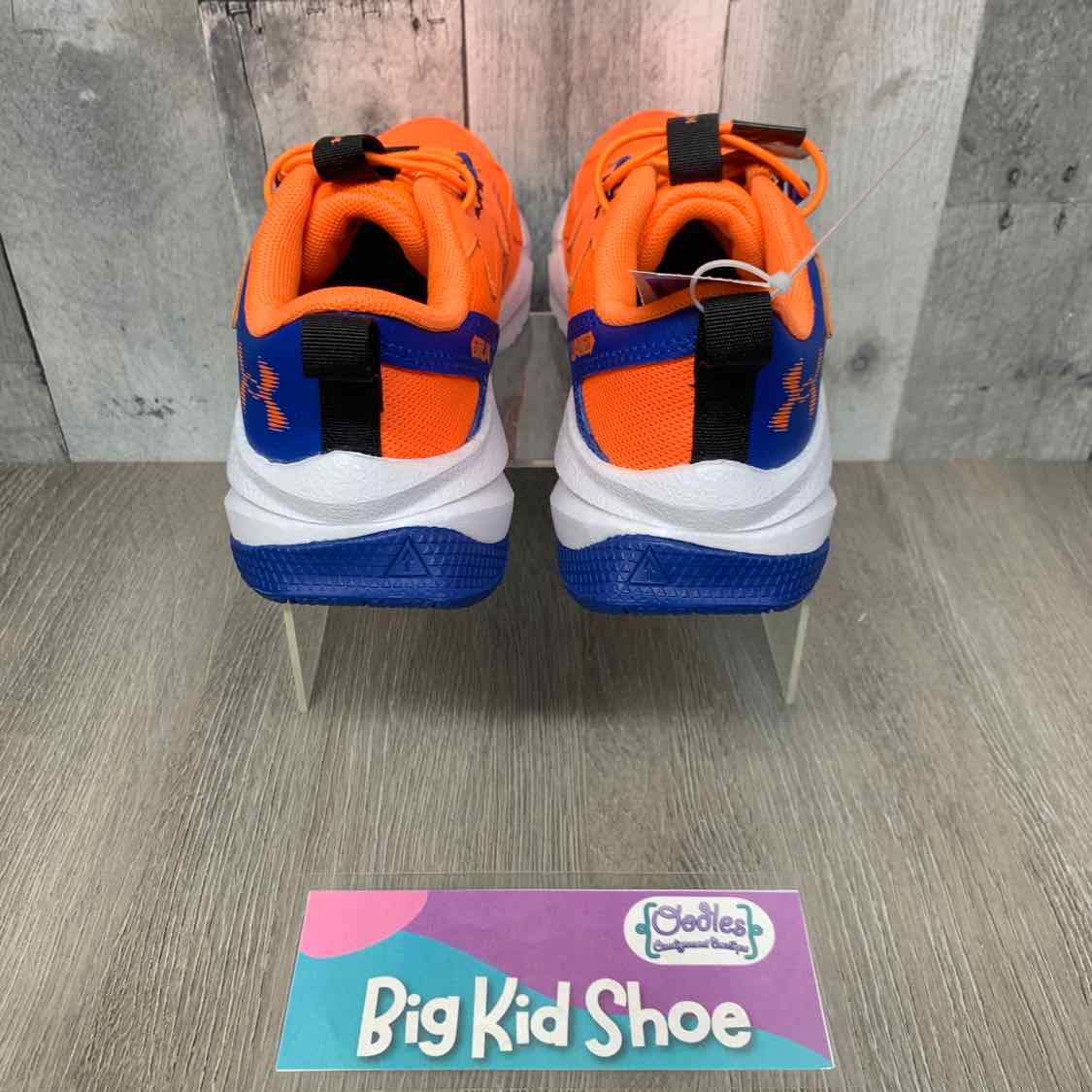 Size 3 Orange/Blue Sport Brand Sneakers