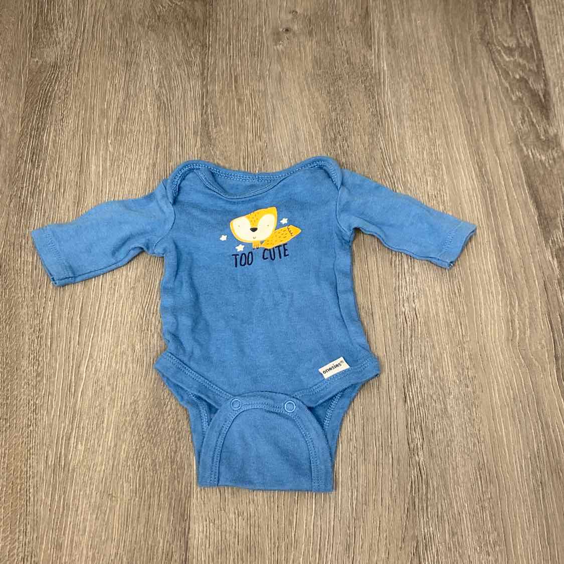 Size Preemie Blue Gerber Bodysuit - OodlesCB