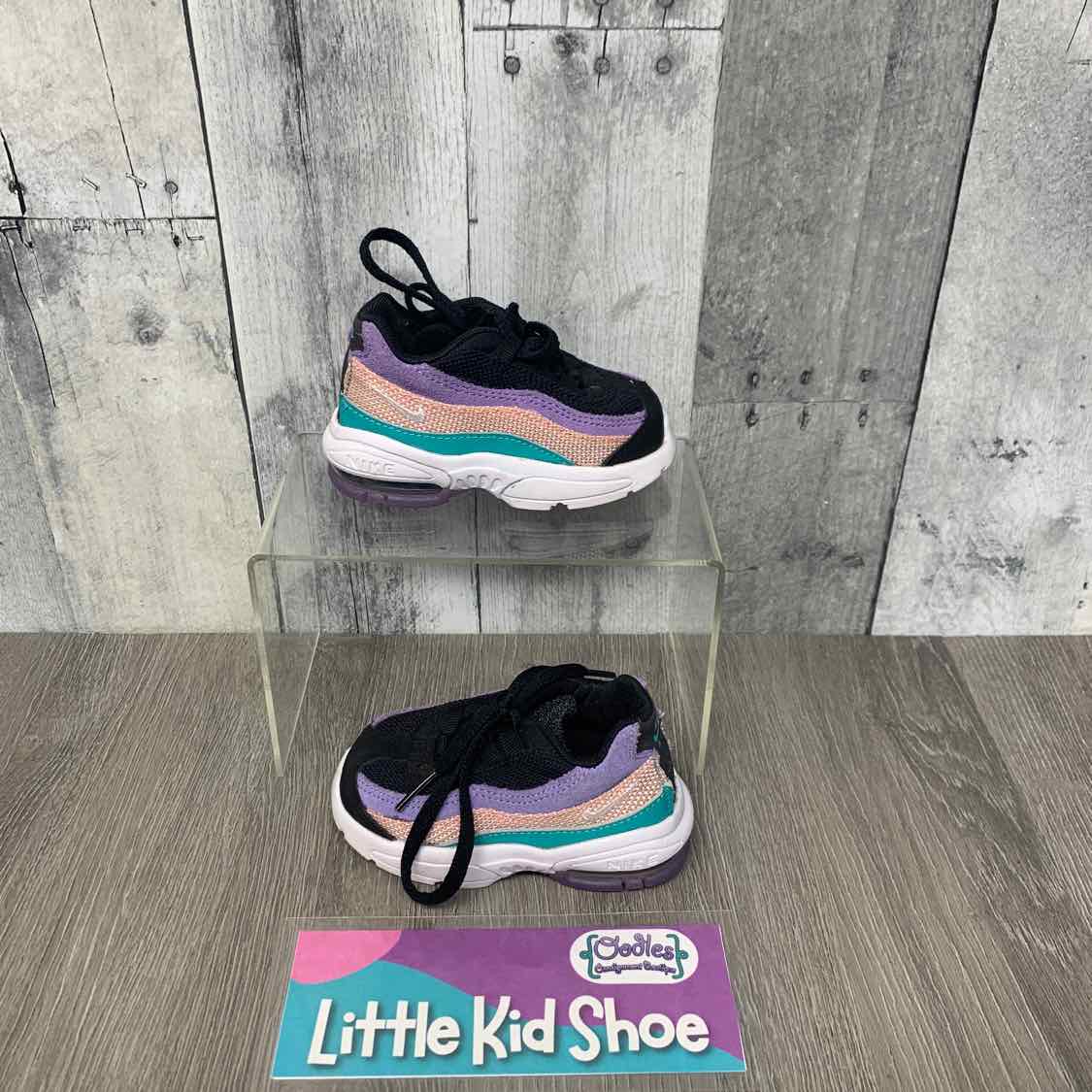Size 5 Black/Purple Sport Brand Sneakers