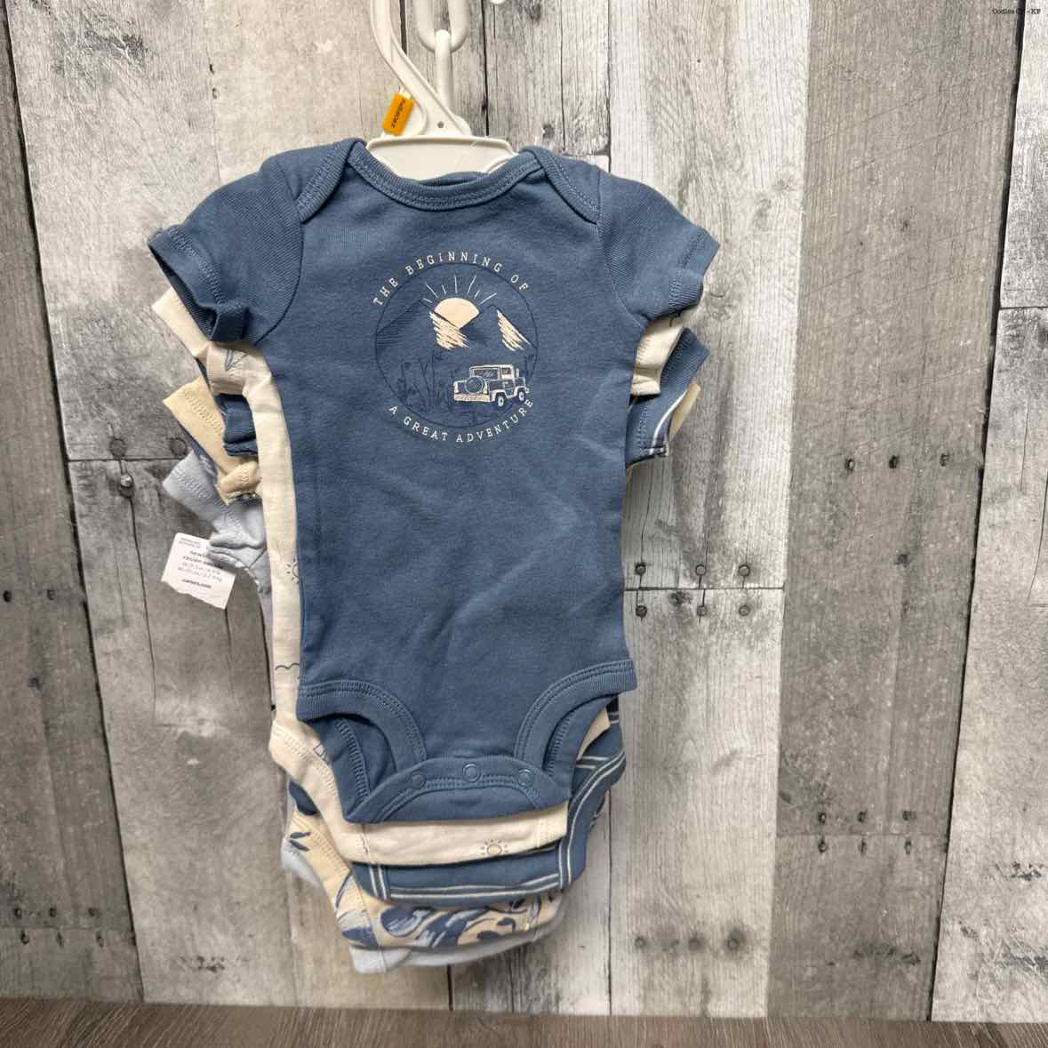 Size Newborn Ivory/Blue Carter's Bodysuit