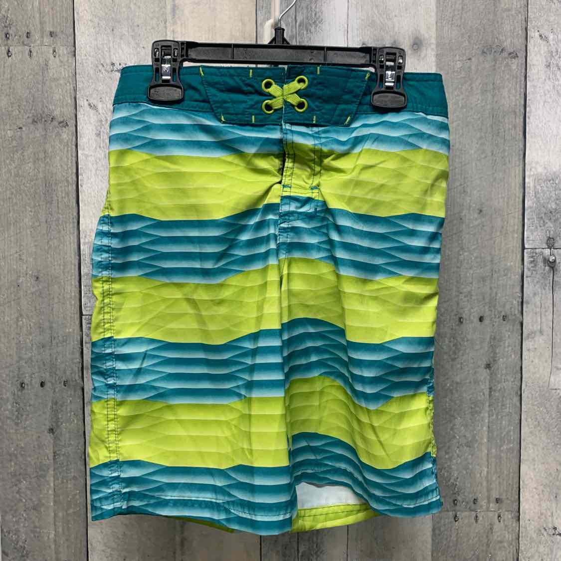 Size 12 Blue/Green Art Class Swim Trunks - OodlesCB